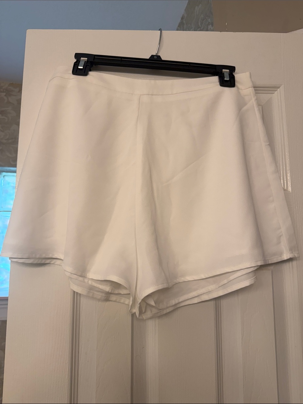 Pink Lily White A-Line Shorts